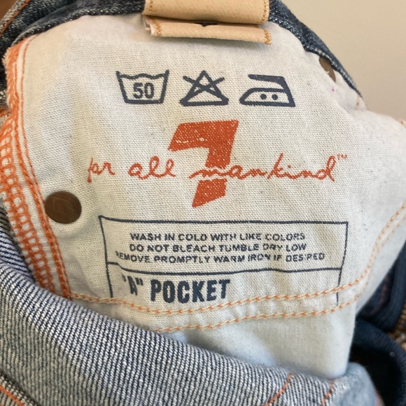 7 For All Mankind A Pocket Jeans 29 Boot Cut Light To Med Wash - Picture 3 of 4